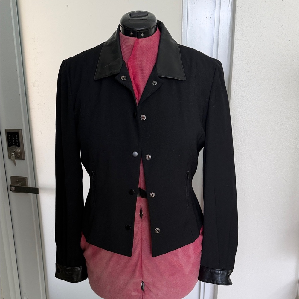 Black Jacket with Pink Lining - Stylish Color Contrast